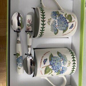 Ensemble Botanic Garden – 2 Mugs 330 ml & 2 Cuillères 15,5 cm - Cadeau Élégant
